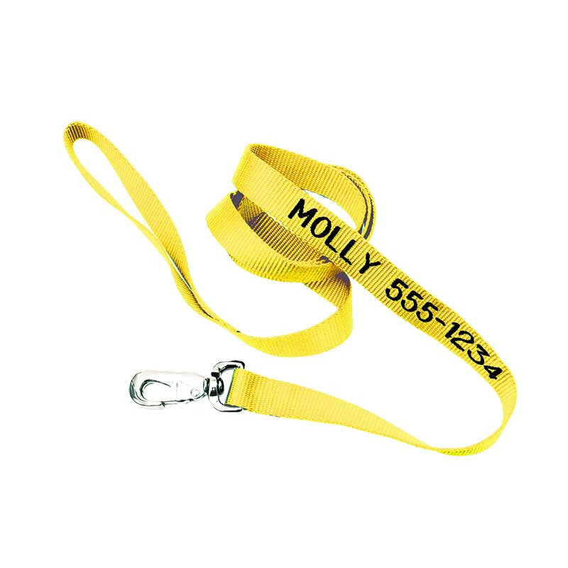 Nylon Leash - with personalized Embroidery, - Lucky Pet